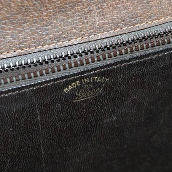 GUCCI GG Canvas Web Sherry Line Clutch Bag Beige Red Green Auth fm3664 - Picture 10 of 16